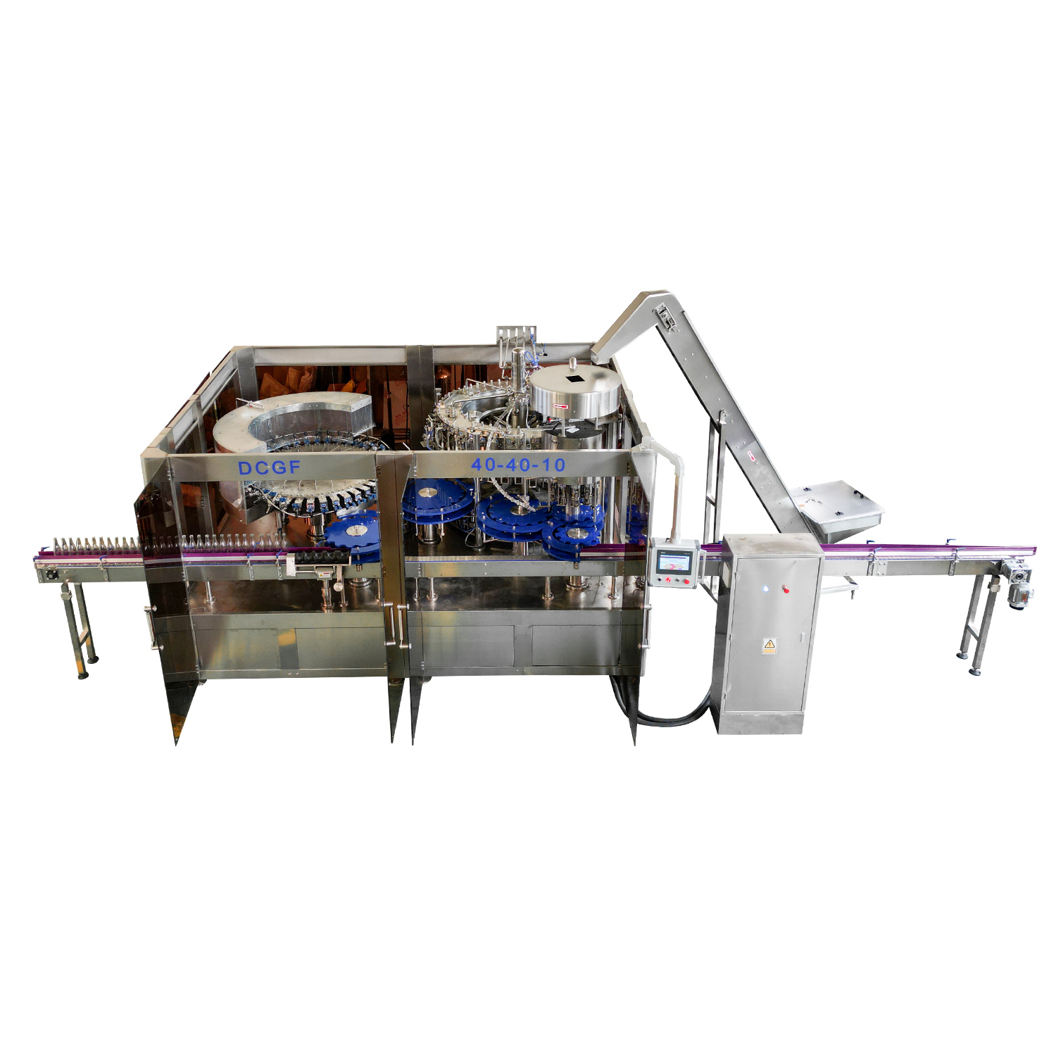 10000-12000bph 330ml Glass Bottle Carbonated Drink Filling 3in1 Machine