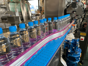 Automatic plastic bottle 3000bph filling labeling and packing machine